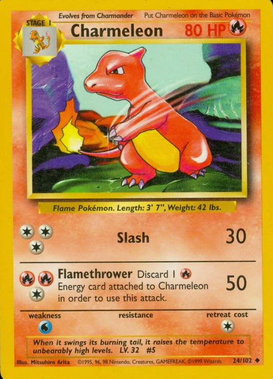 24/102 1995 Charmeleon Pokemon