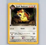 51/82 dark raticate 1995 pokemon 1st edition